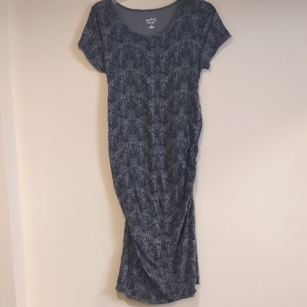 Isabel Maternity by Ingrid & Isabel Navy Speckled Midi Maternity Dress